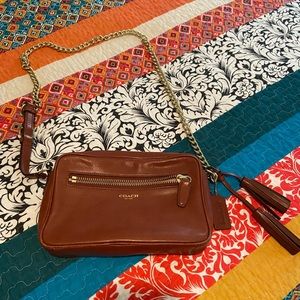 Coach crossbody purse tan